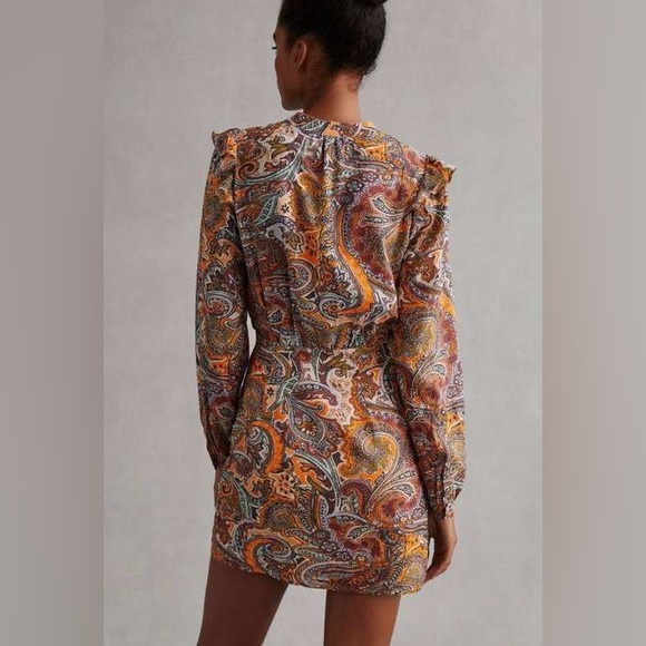 Anthropologie Paisley Ruffled Mini Dress - Picture 4 of 9